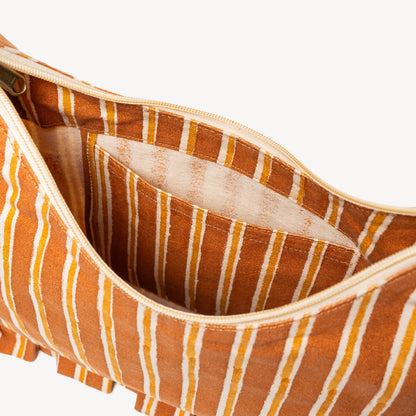 Momo Shoulder Bag ~ Chocolate Stripe