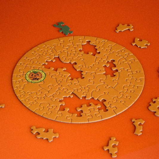 Round Puzzle (81 Pieces) ~ Flat Orange