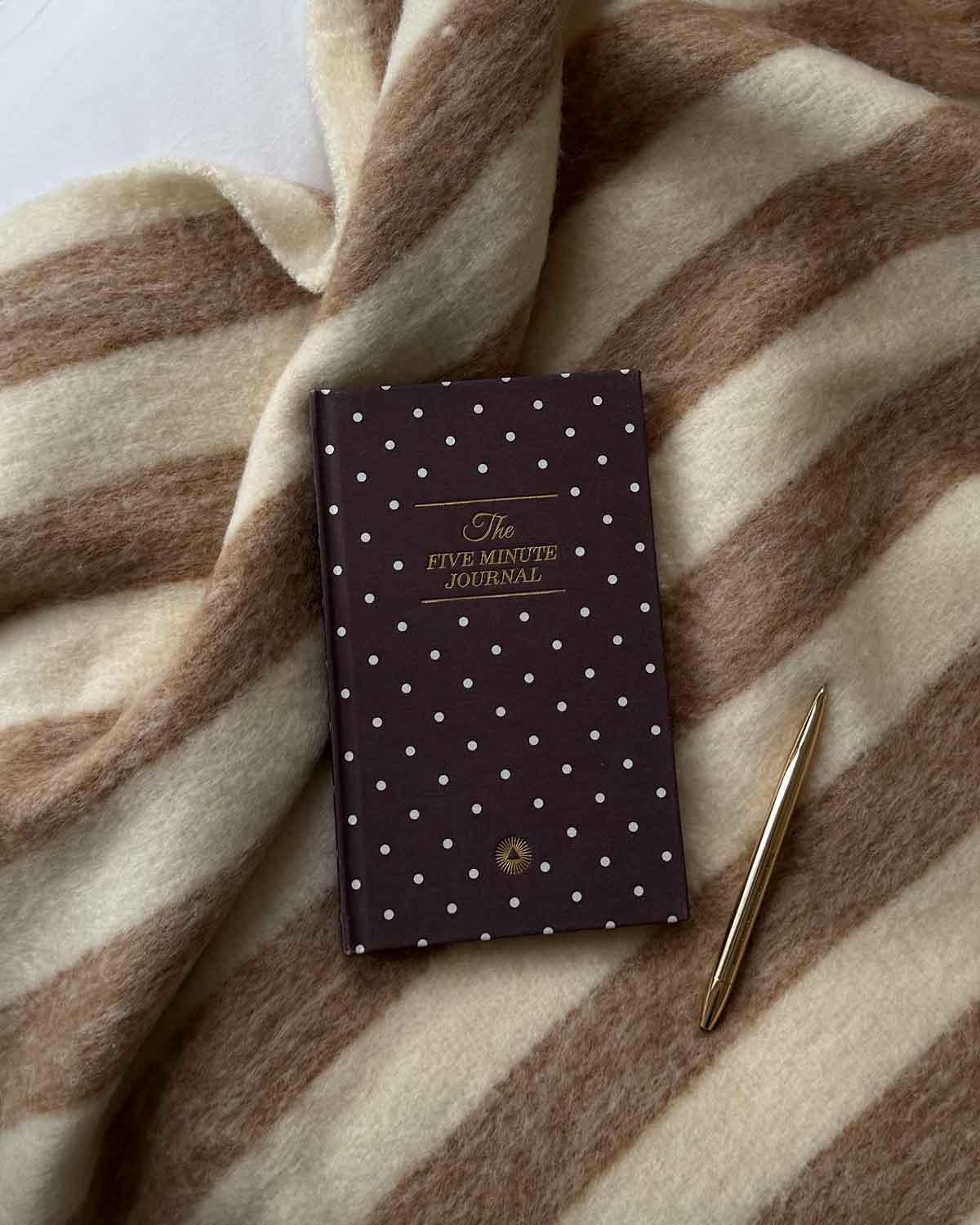The Five Minute Journal ~ Mocha Polka Dot