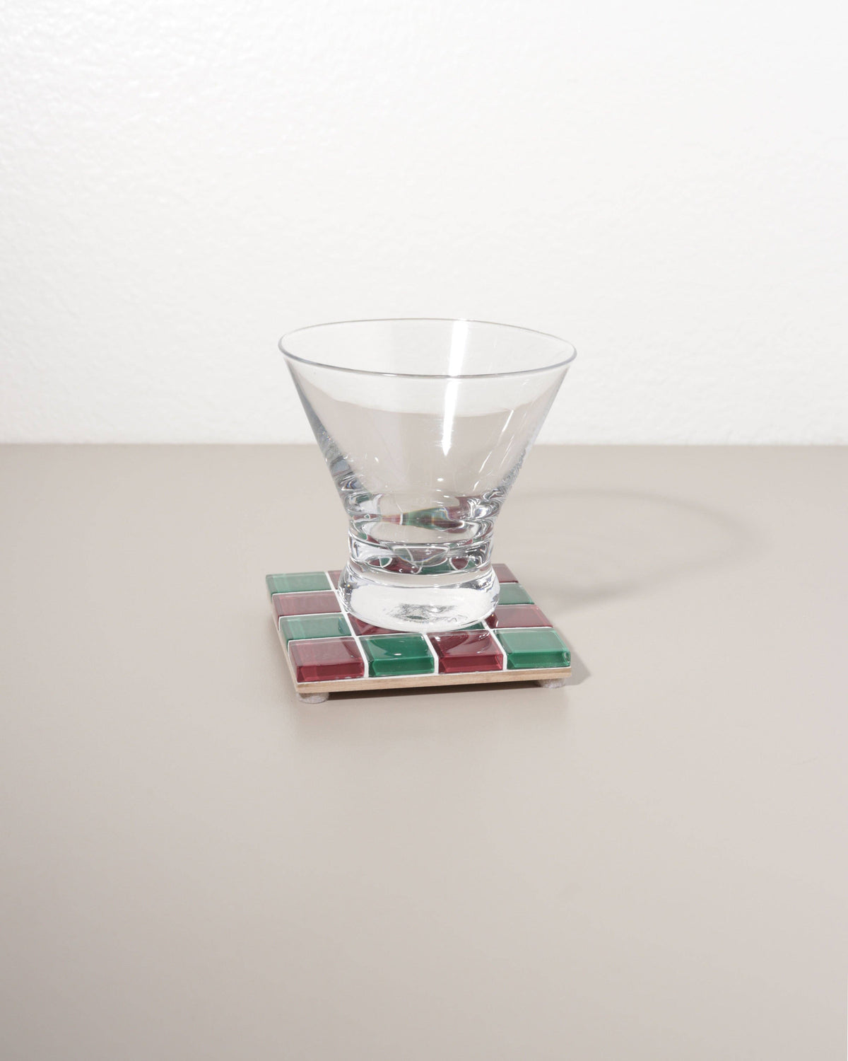 Glass Tile Coaster ~ Christmas Night