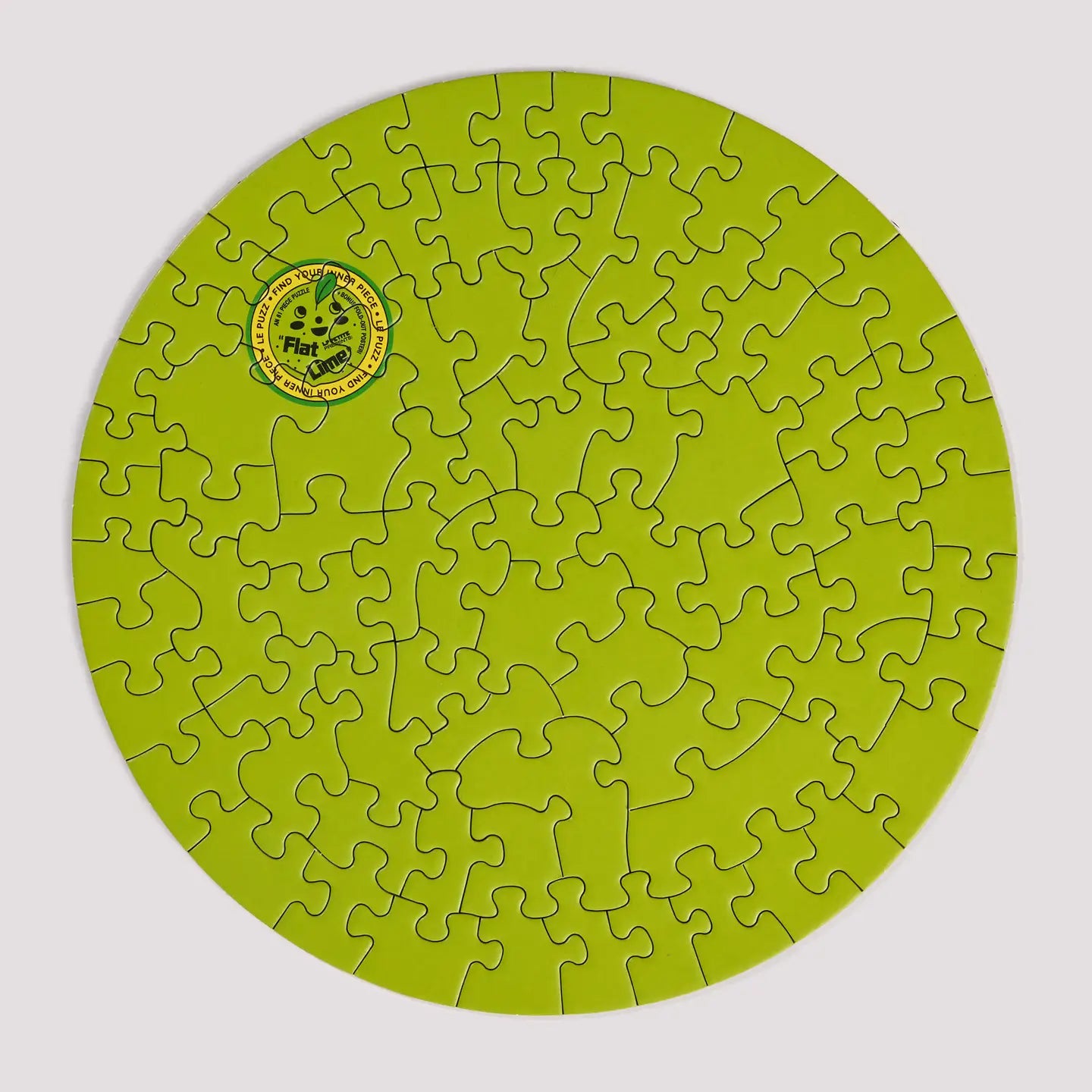 Round Puzzle (81 Pieces) ~ Flat Lime