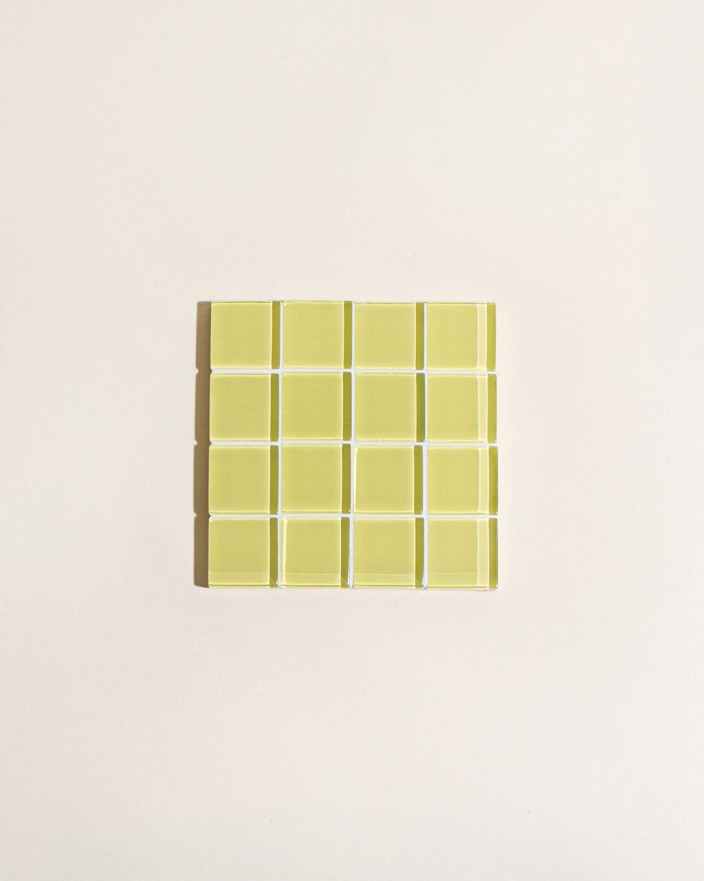 Glass Tile Coaster ~ It's Lemon