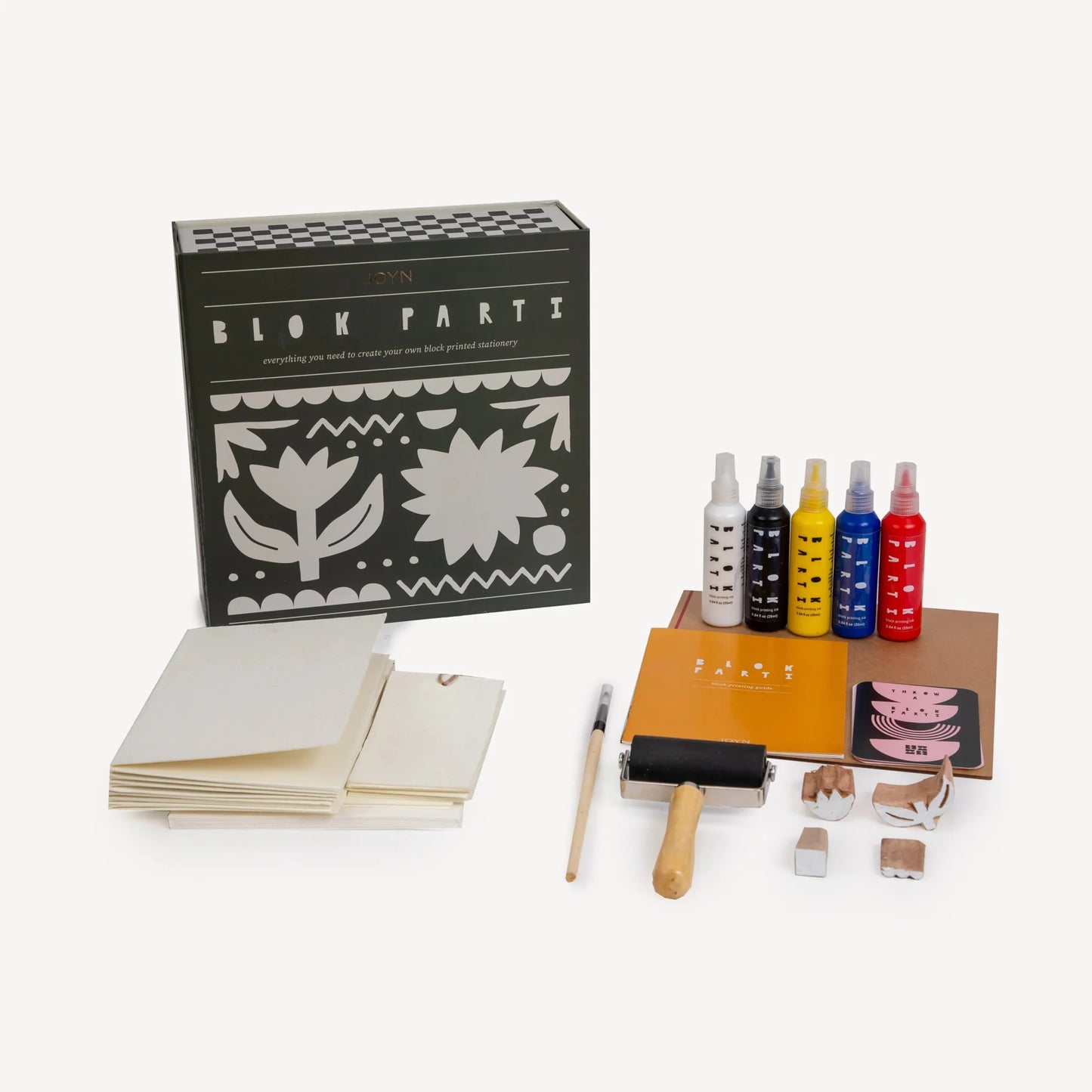 Block Printing Kit (Stationary Set) ~ Tulip Print