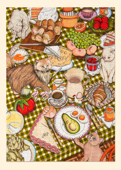 Puzzle (1000 Piece) ~ Brunch and Cats