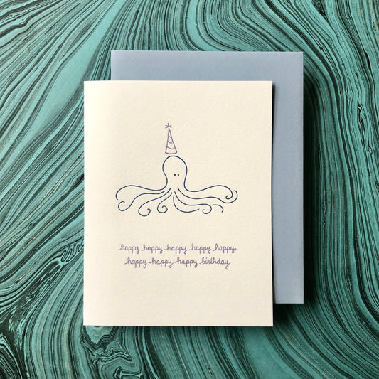 Birthday Greeting Card ~ Birthday Octopus