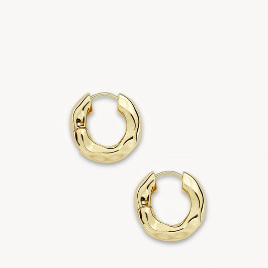 Wavy Chunky Hoops ~ Gold