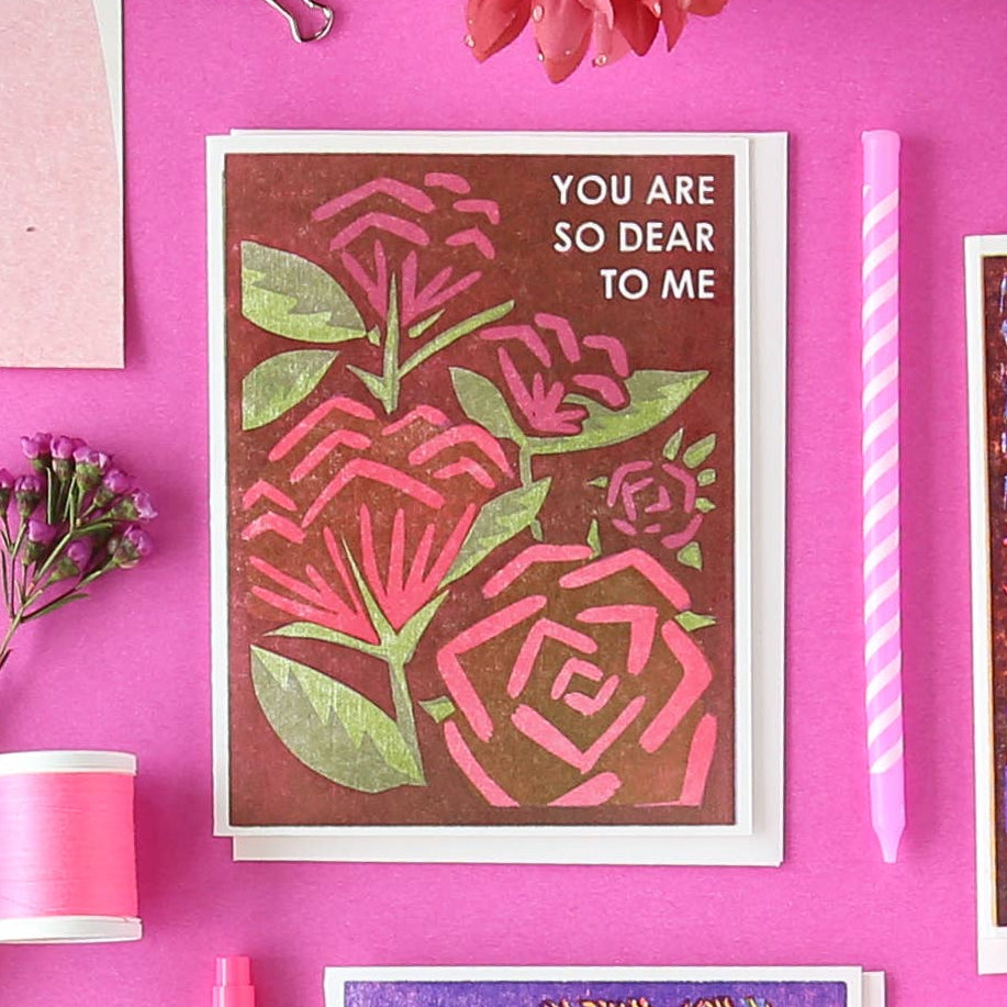 Romantic Greeting Card ~ So Dear to Me (Roses)