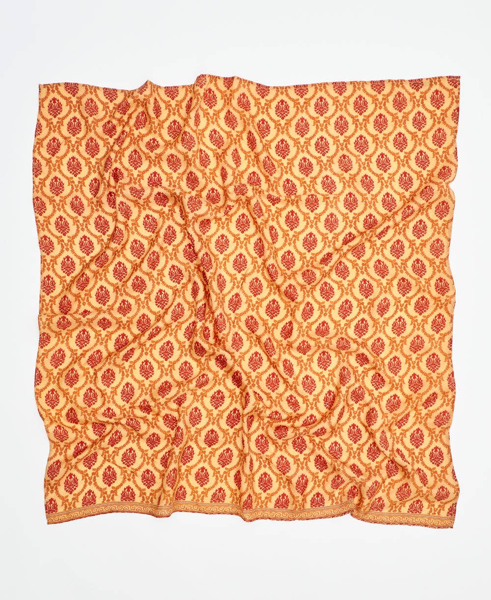 Vintage Silk Square Scarf ~ September Skies
