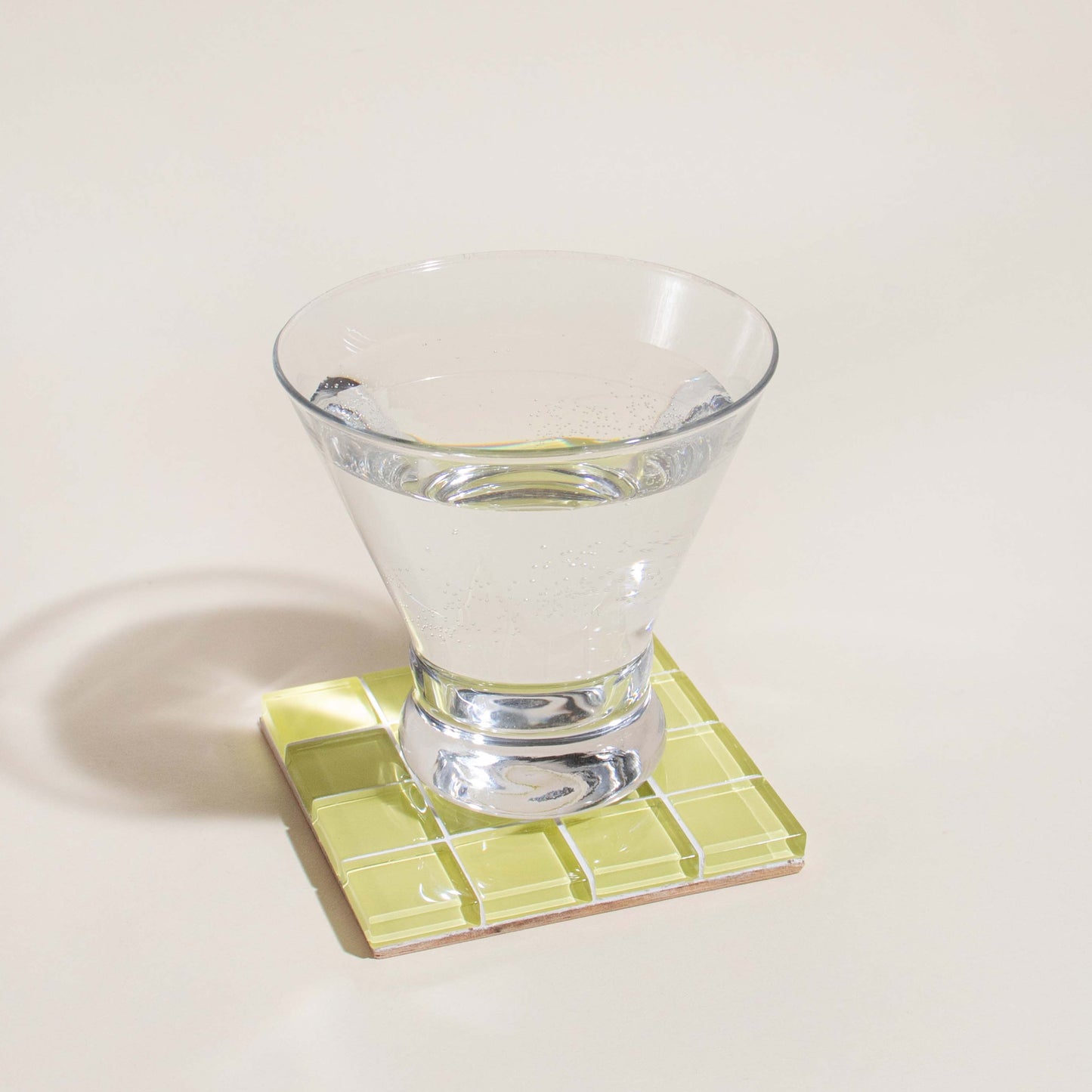 Glass Tile Coaster ~ It's Lemon