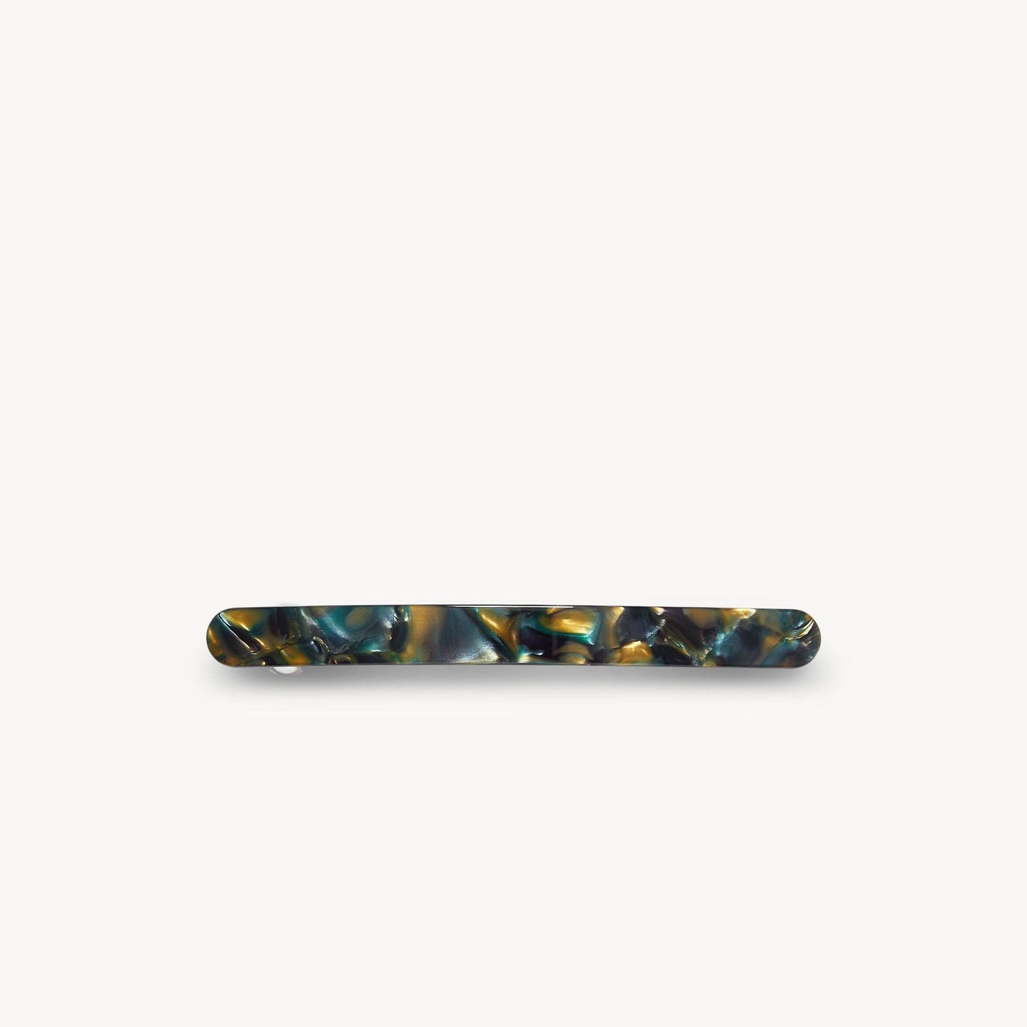 Slim Paris Barrette ~ Green Tortoise