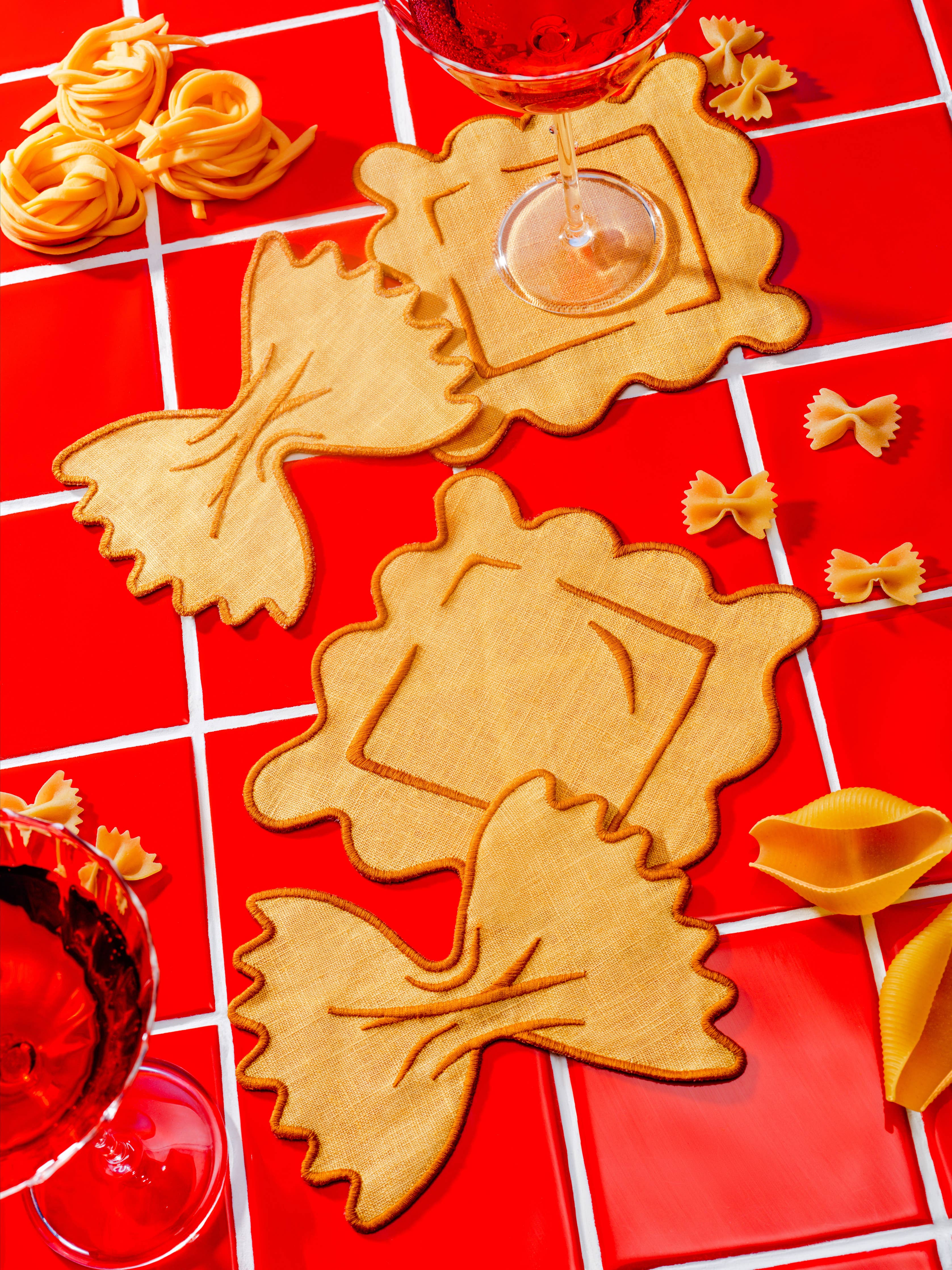 Piecework Puzzles Pasta Cocktail Napkins - Thumbnail 2