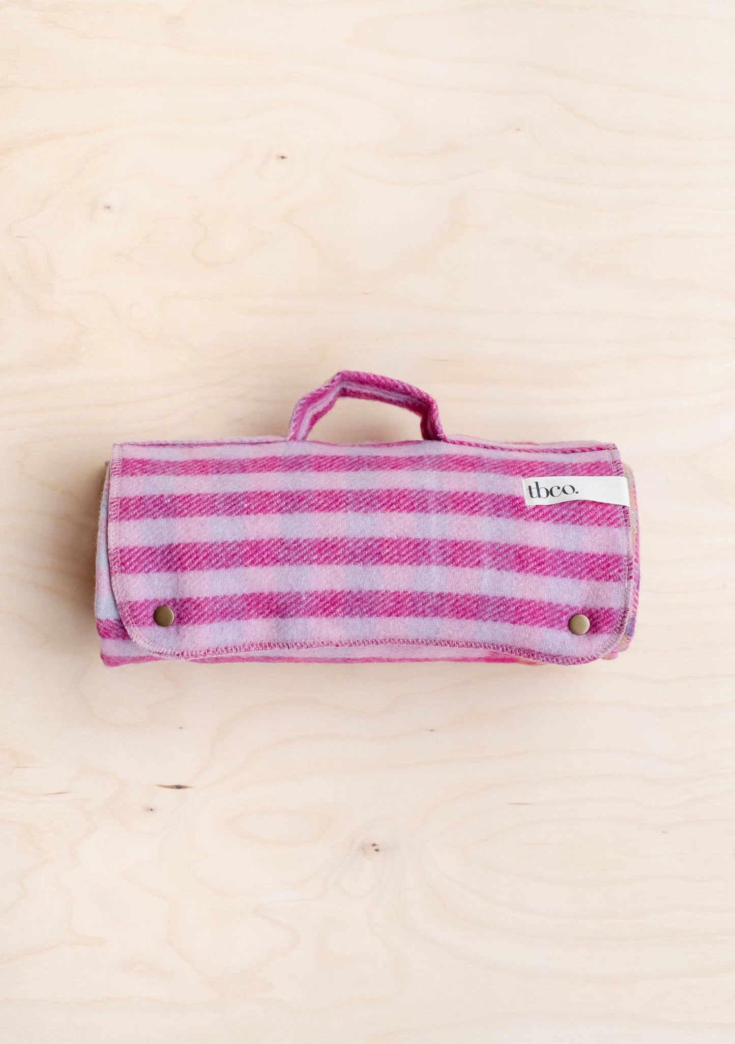 Small Picnic Blanket ~ Pink Micro Gingham