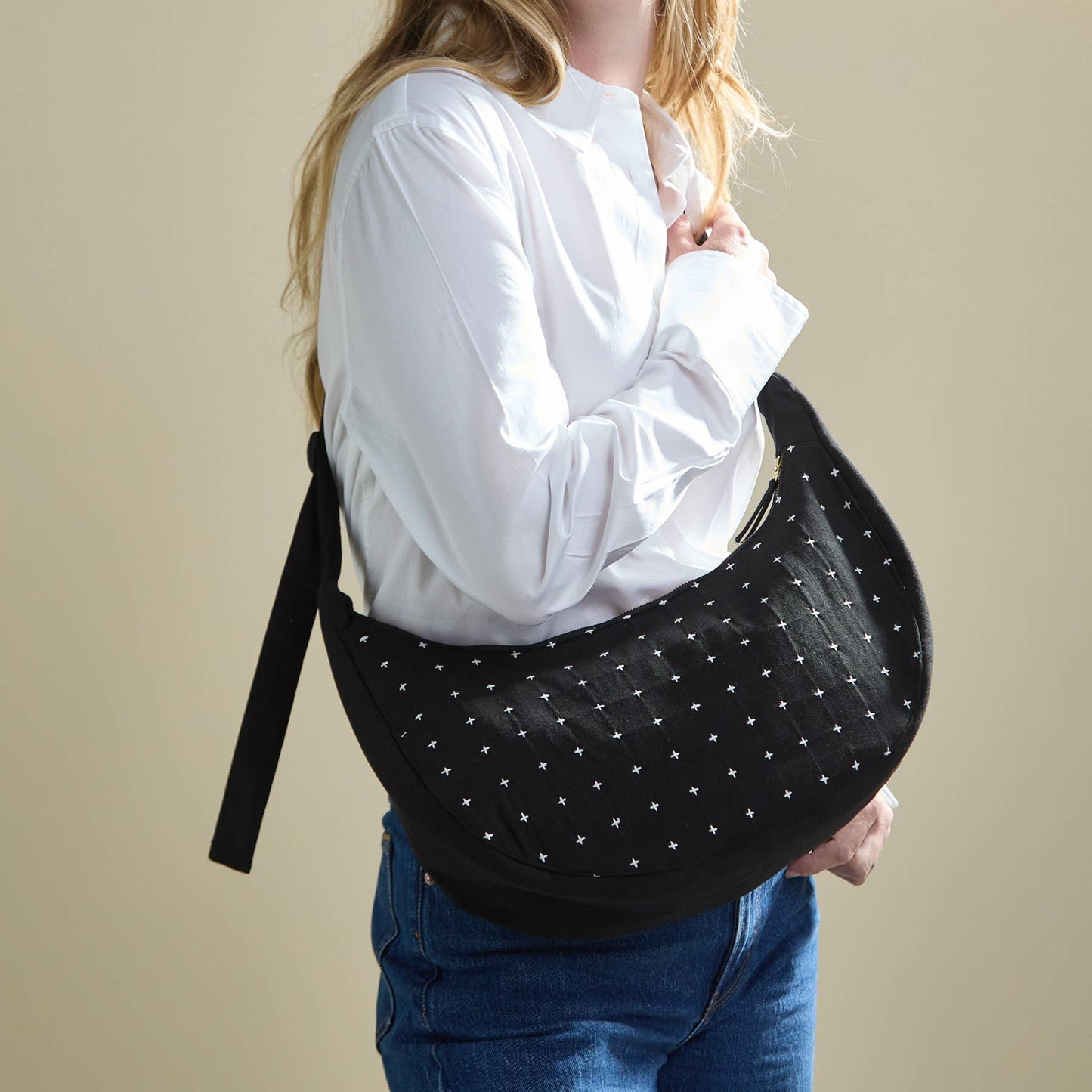 Crescent Bag ~ Cross-Stitch