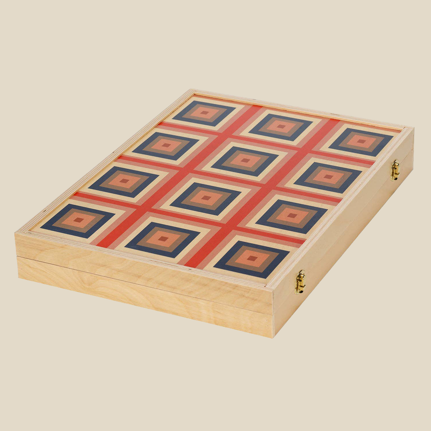 Backgammon Set (Tabletop) ~ Squaresville Peach