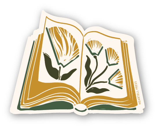 Sticker ~ Book Flowers (Yellow)