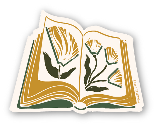 Sticker ~ Book Flowers (Yellow)