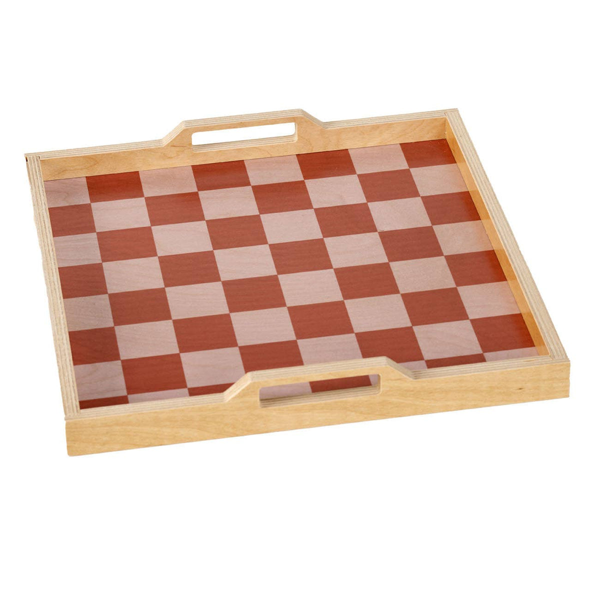 Checker Game & Serving Tray ~ Rose/Mauve