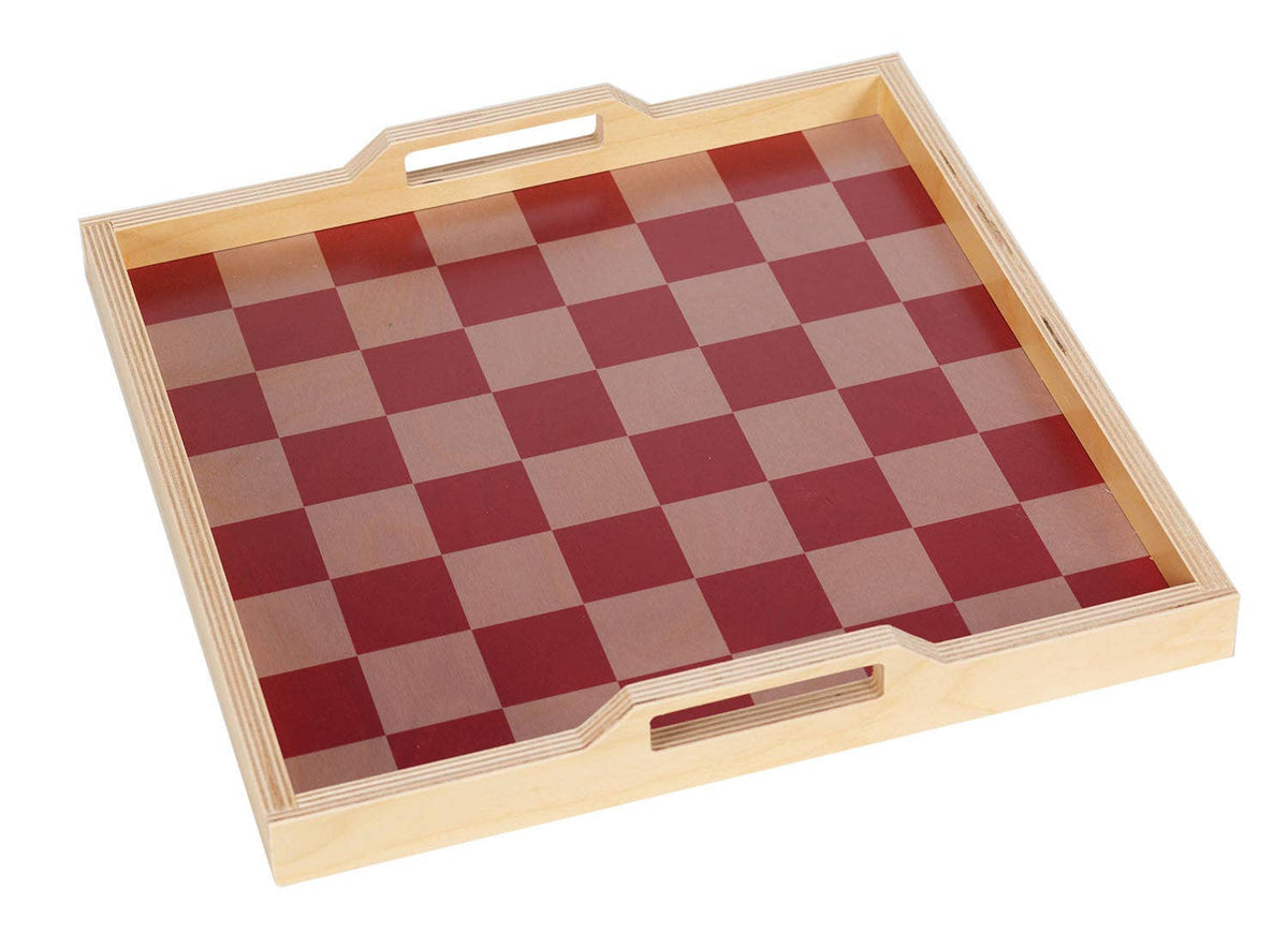 Checker Game & Serving Tray ~ Burgundy
