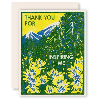 Appreciation Greeting Card ~ Thank You for Inspiring Me