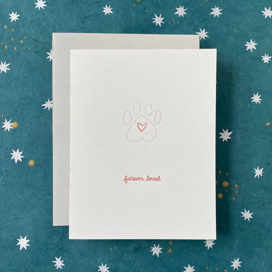 Pet Sympathy Greeting Card ~ Furever Loved