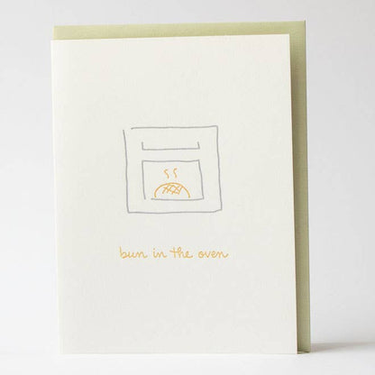 Pregnancy Greeting Card ~ Bun In The Oven