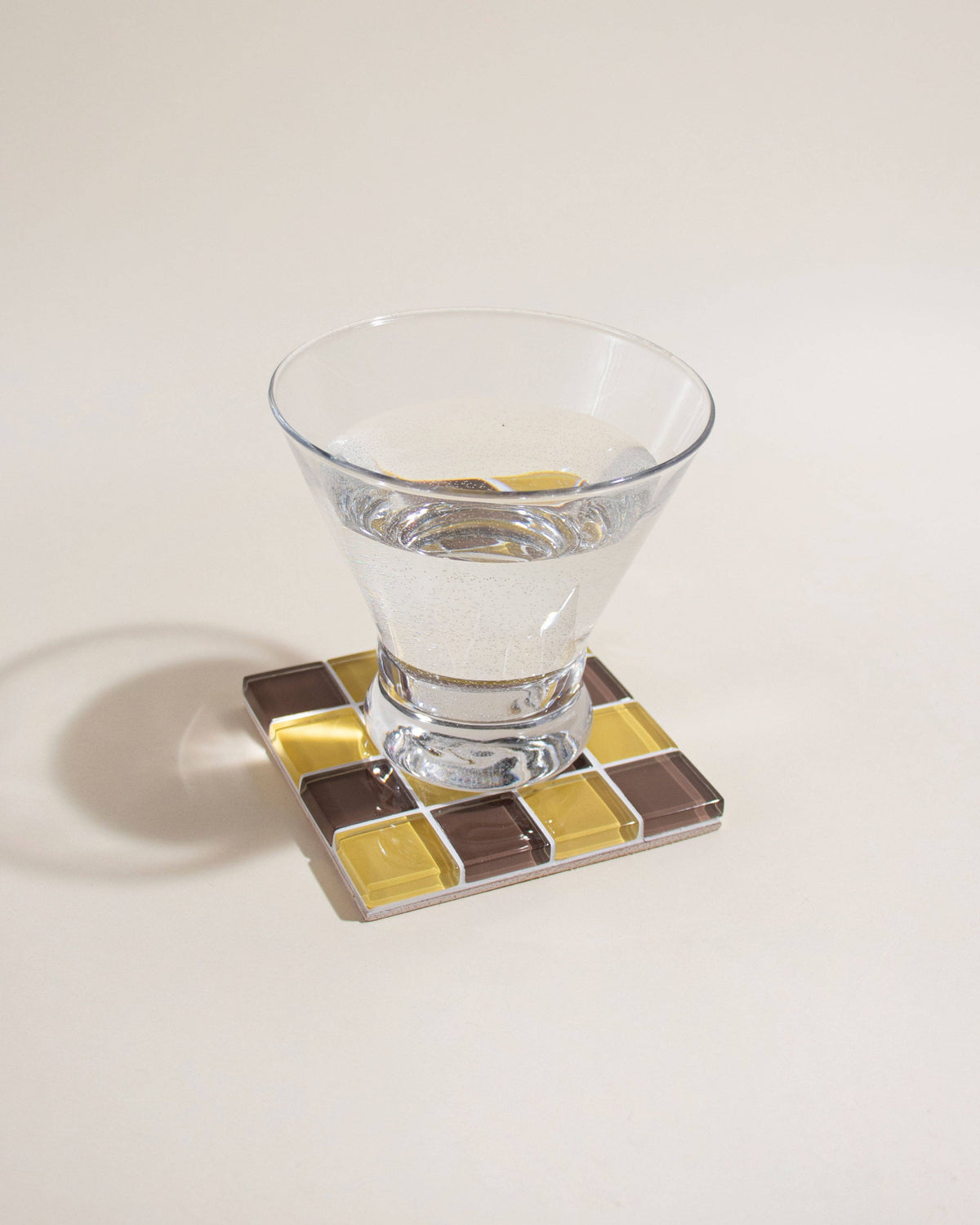 Glass Tile Coaster ~ Toffee & Almond Dark Chocolate