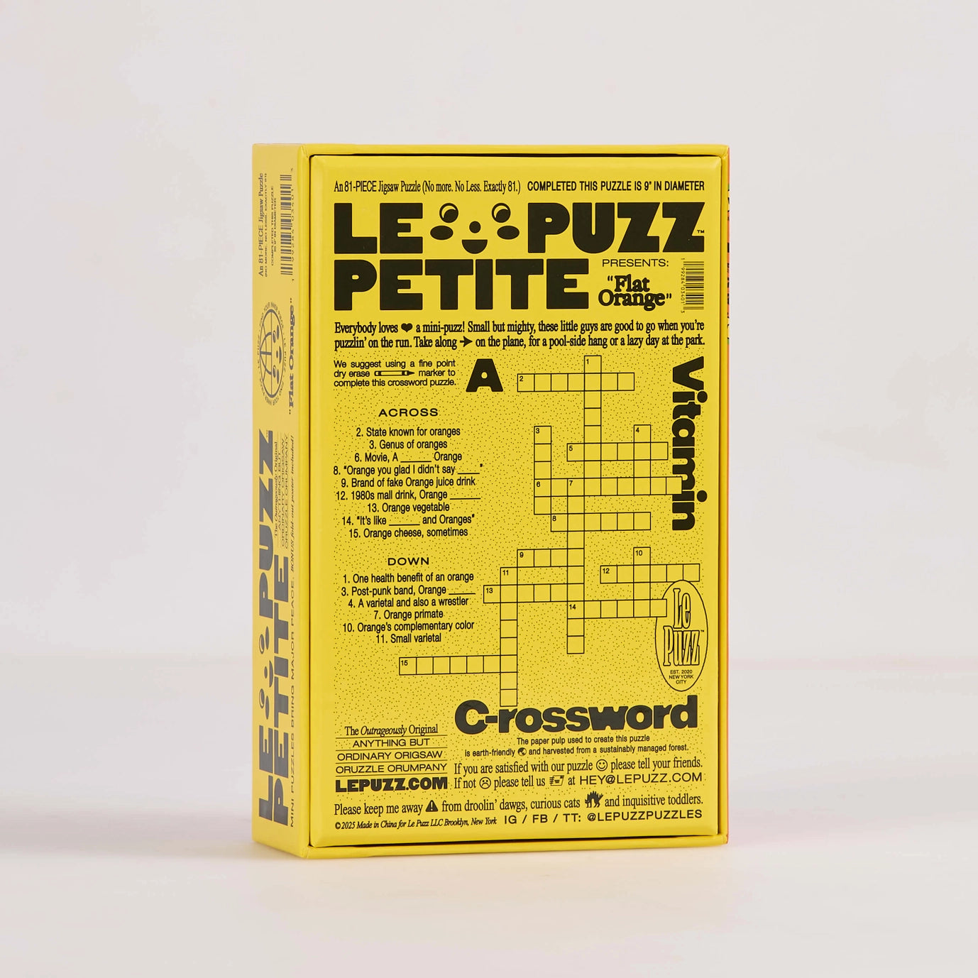 Round Puzzle (81 Pieces) ~ Flat Orange