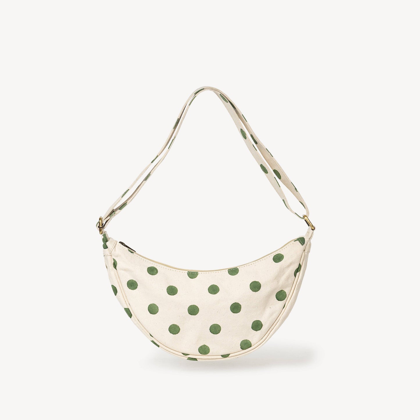 Moon Sling Bag - Olive Dot