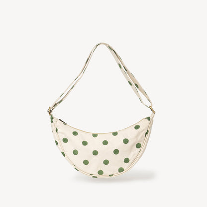 Moon Sling Bag - Olive Dot