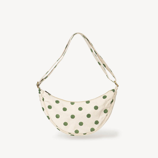 Moon Sling Bag - Olive Dot
