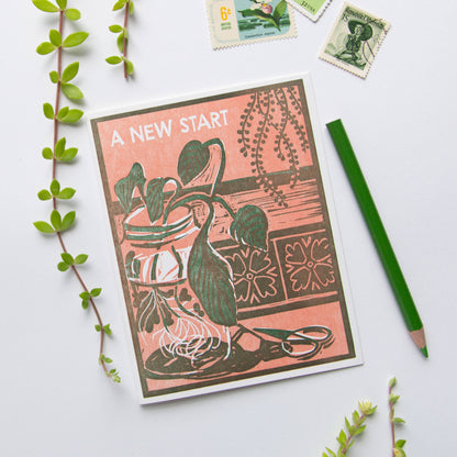 Celebratory Greeting Card ~ A New Start