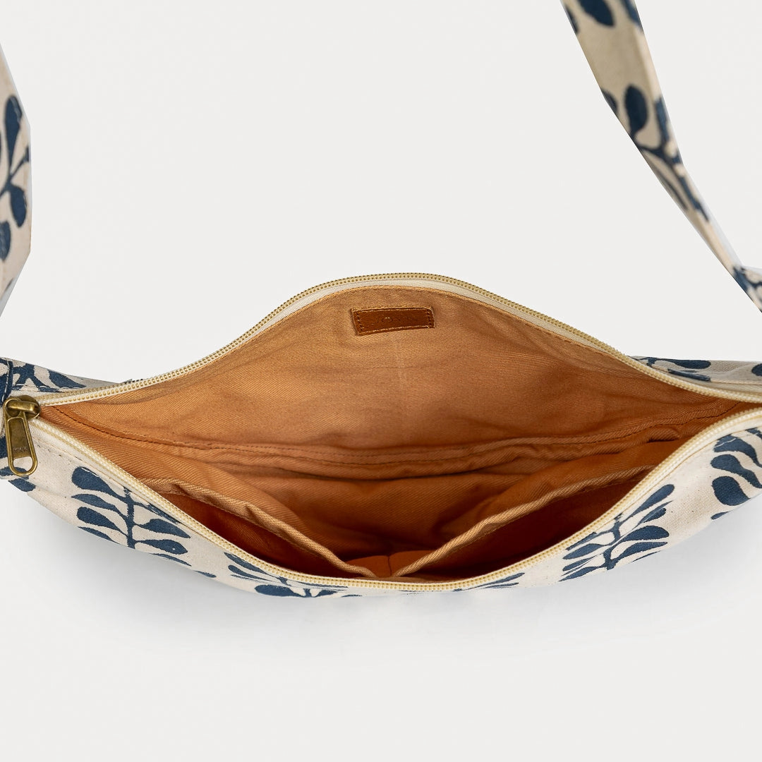 Moon Sling Bag ~ Indigo Fern