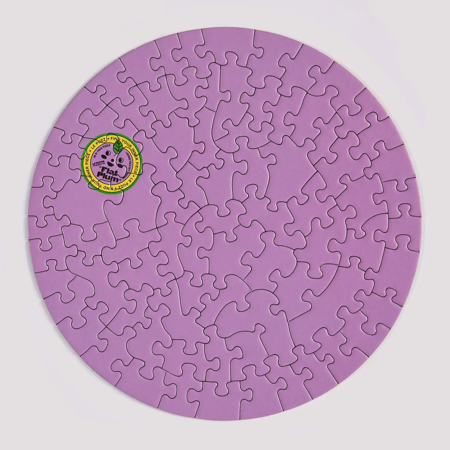 Round Puzzle (81 Pieces) ~ Flat Plum