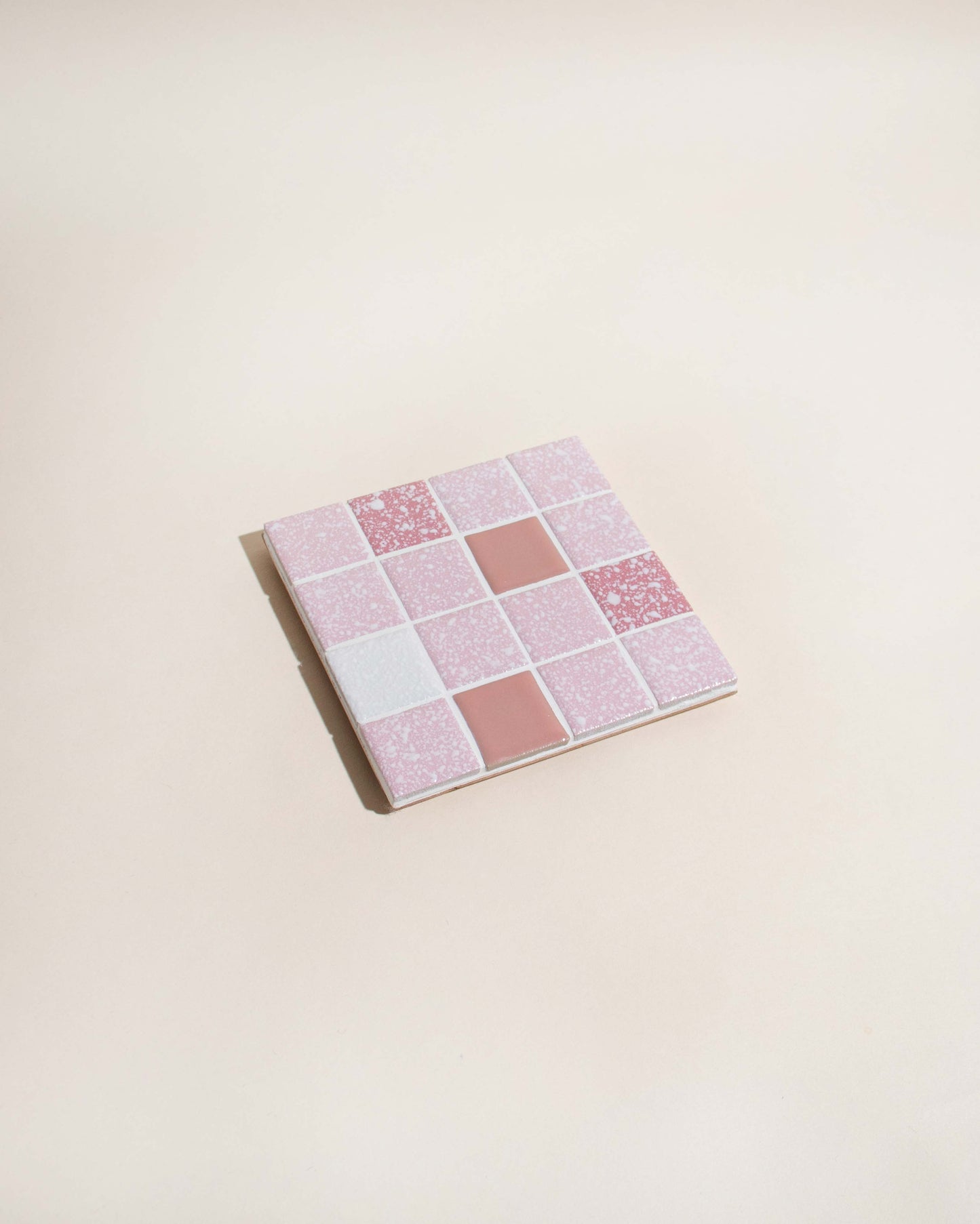 Ceramic Tile Coaster ~ Pink Snow