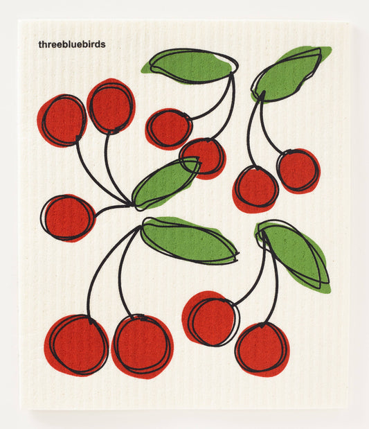 Swedish Dishcloth ~  Cherries