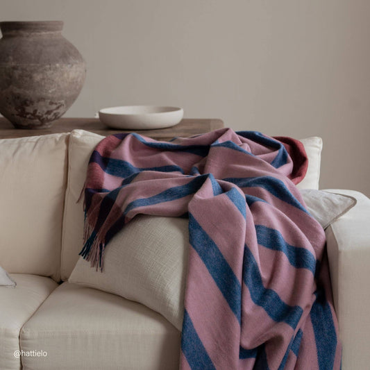 House Blanket ~ Berry Frame Stripe