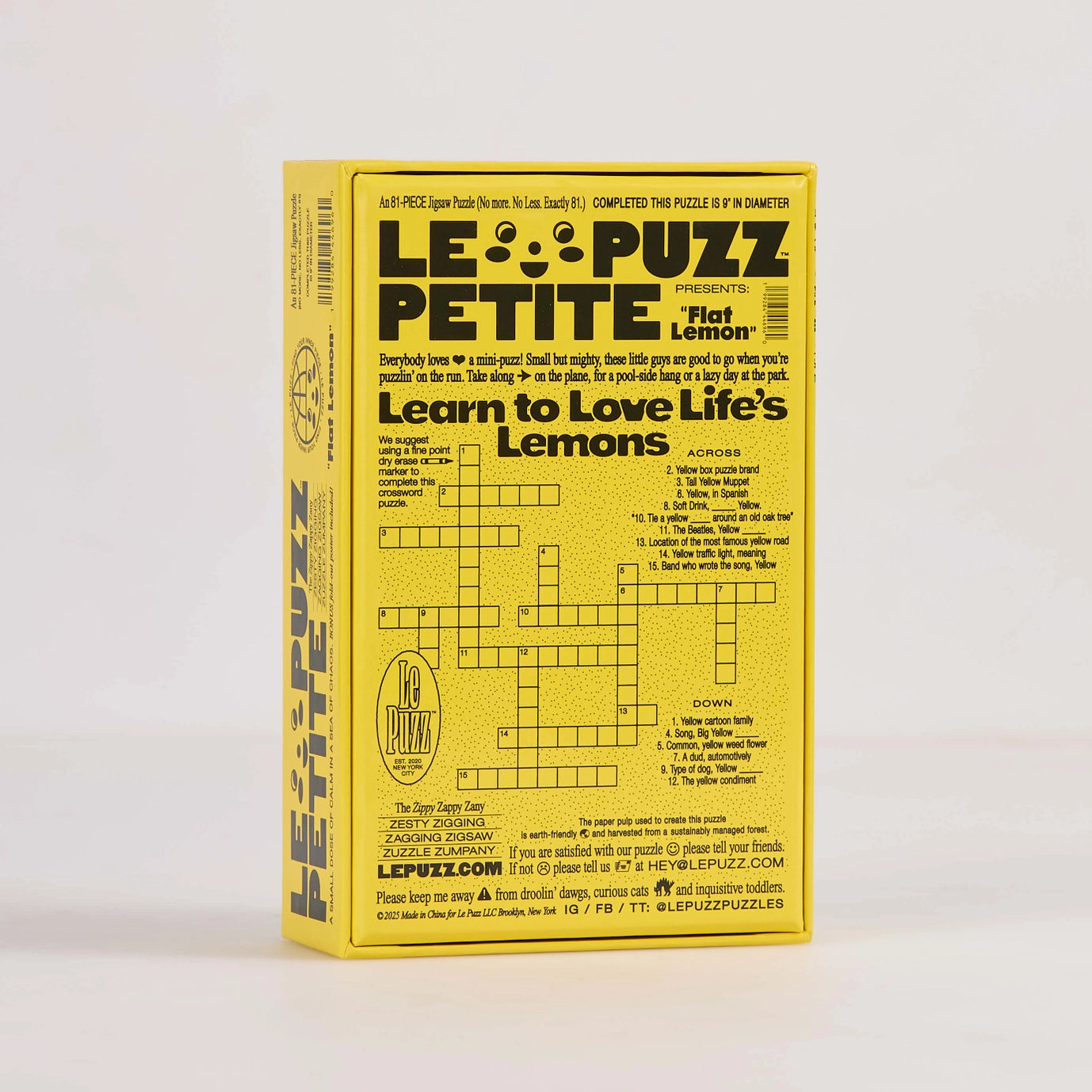 Round Puzzle (81 Pieces) ~ Flat Lemon