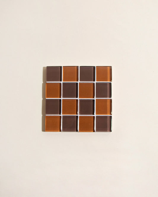 Glass Tile Coaster ~ Salted Caramel Dark Chocolate