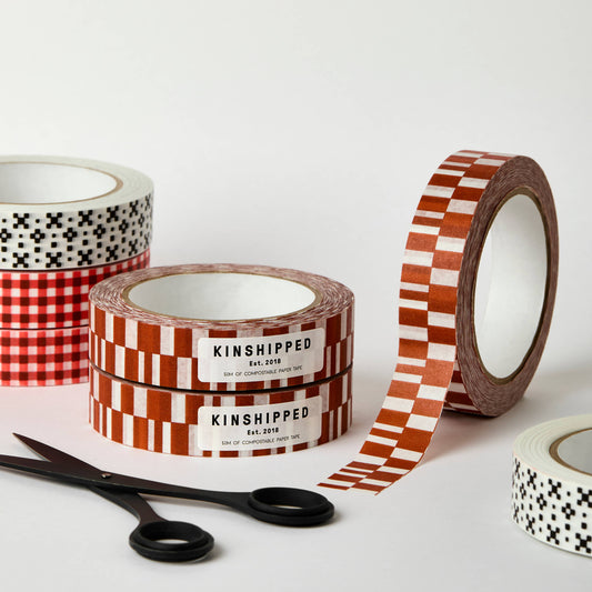 Compostable Paper Tape ~ Cinnamon Missmatch Tile