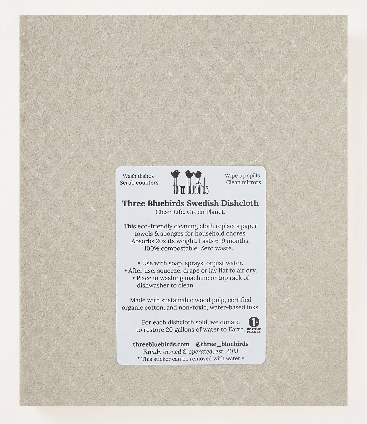 Swedish Dishcloth ~ Zinnias on Sand