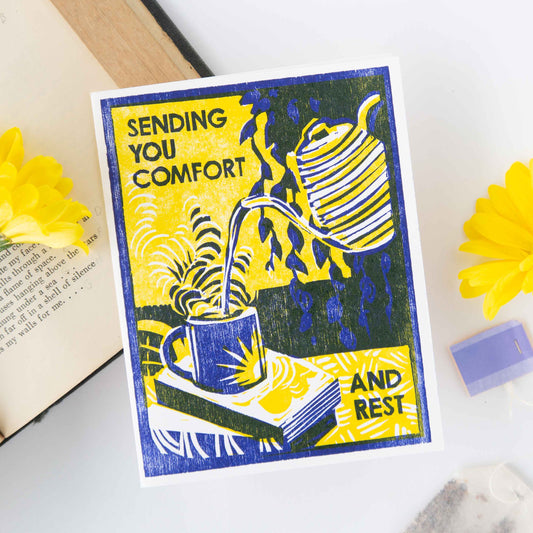 Sympathy Greeting Card ~ Sending You Comfort and Rest