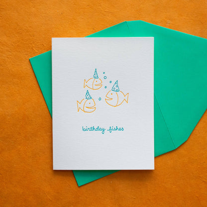 Birthday Greeting Card ~ Birthday Fishes