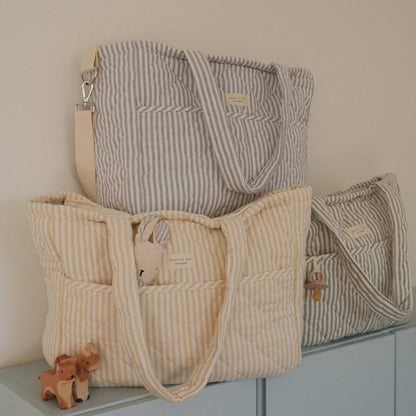 Quilted Diaper Bag ~ Yellow Stripe