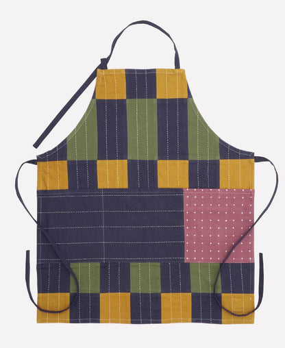 Cotton Bib Apron ~ Berry Trellis