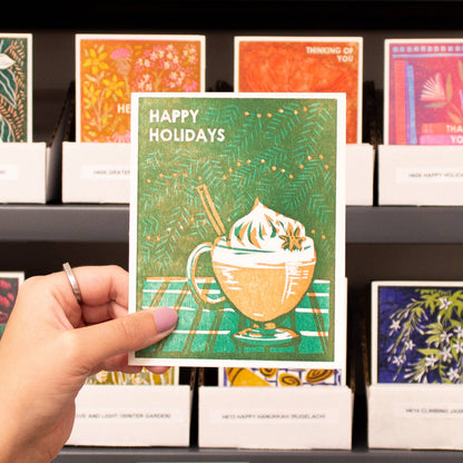 Holiday Greeting Card ~ Happy Holidays (Eggnog)