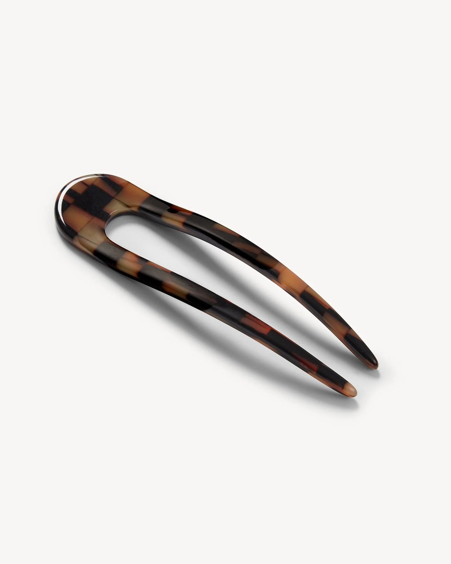 French Hairpin ~ Blonde Checker