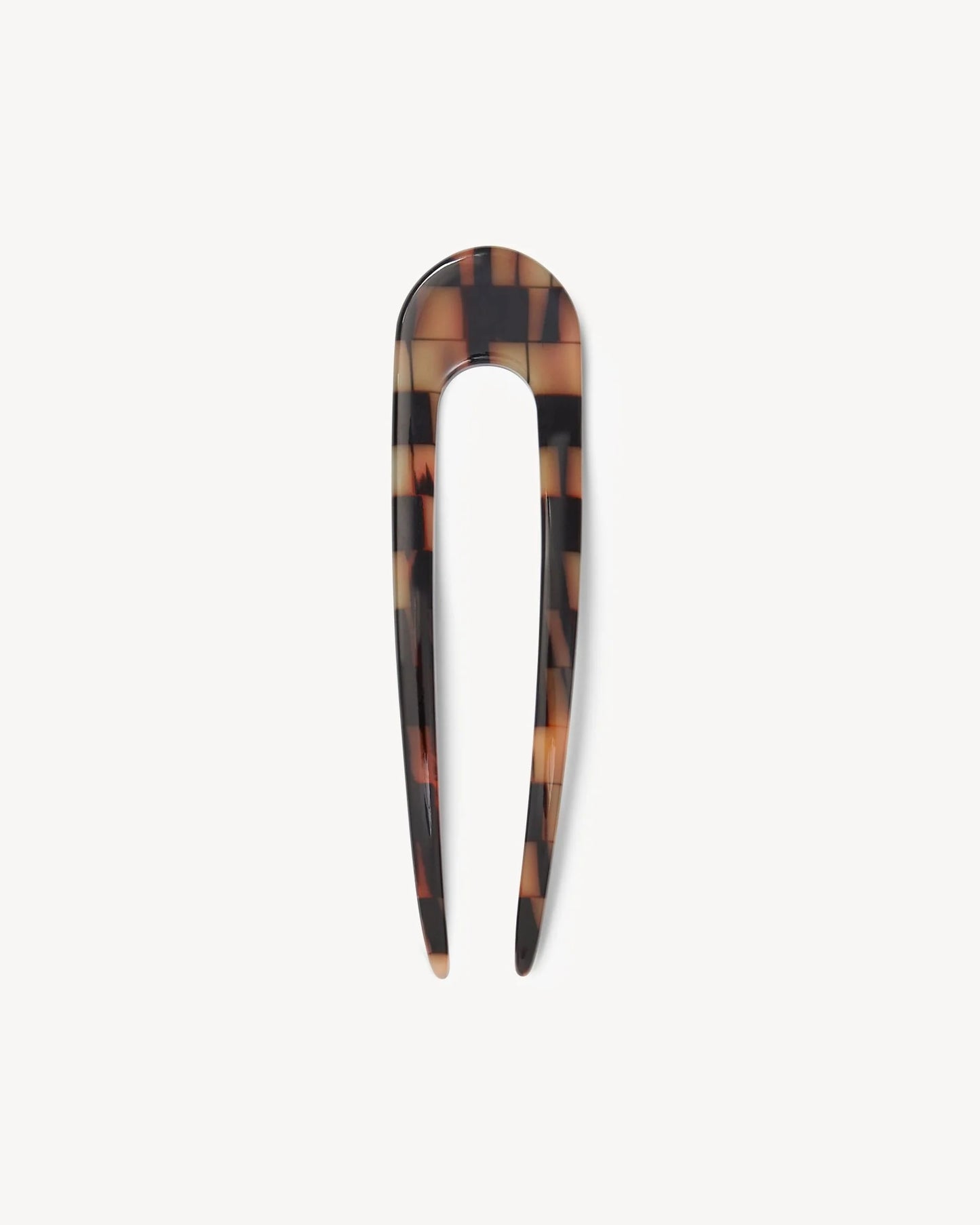 French Hairpin ~ Blonde Checker