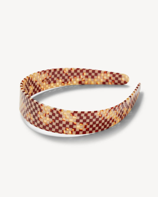 Headband ~ Tortoise Checker