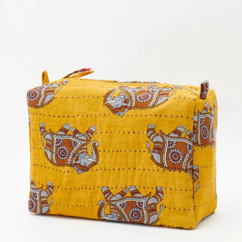 Large Toiletry Bag ~ Elephants