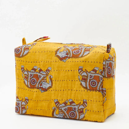 Large Toiletry Bag ~ Elephants